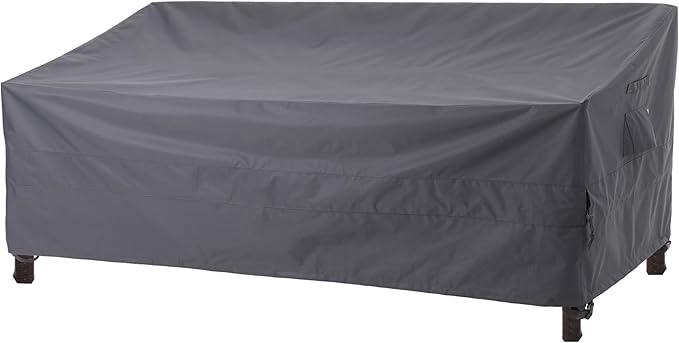 WJ-X3 Ripstop 3-Seater Outdoor Couch Cover, Heavy Duty Patio Sofa Cover,Waterproof & Wind Resistant,82W x 39D x 36H, Gray
