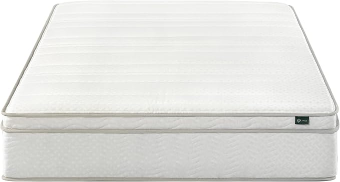 ZINUS 12 Inch Foam and Spring Hybrid Mattress [New Version], King, Fiberglass Free, Medium Firmness, Durable Support, Certified Safe Foams & Fabric, Mattress in A Box