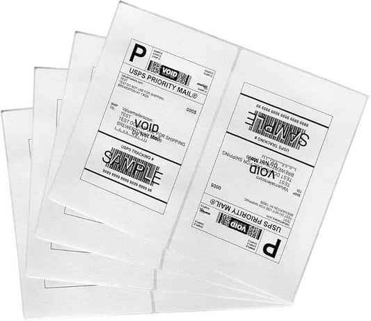 Shipping Label with Rounded Corner, 8.5 x 5.5 Inches Half Sheet Self Adhesive Shipping Address Labels for Laser and Inkjet Printer, 500
