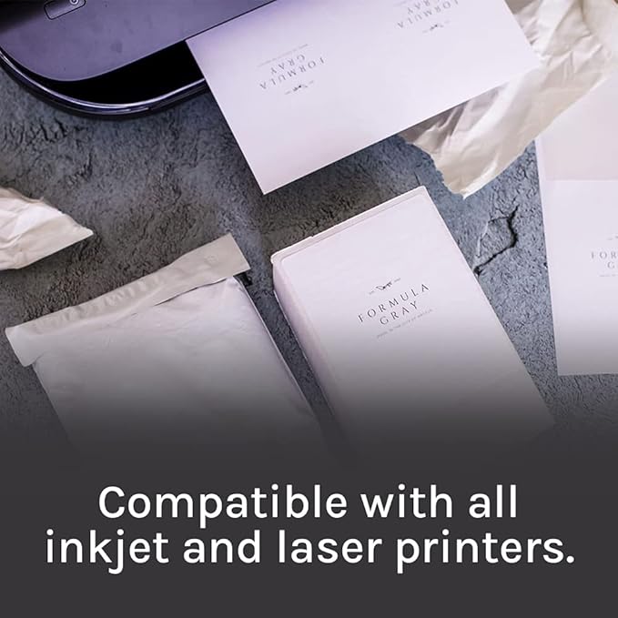 Premium Label Supply White Sticker Shipping Labels – 4" x 5" – Laser/Inkjet Compatible – (4 per Sheet), 25 Sheets - 100 Total Adhesive Labels