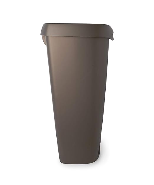 Umbra 084200-125 , Bronze Brim Large Kitchen Trash Stainless Steel Foot Pedal – Stylish and Durable 13 Gallon Step Garbage Can with Lid