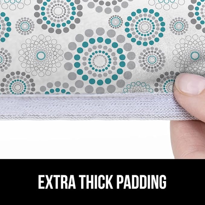 The Original GORILLA GRIP Ironing Board Cover and Pad, Silicone Coating, Thick Scorch Resistant Padding, Heavy Duty Iron Covers Standard Boards, Hook and Loop Fastener Strap, Spiral, 15x54