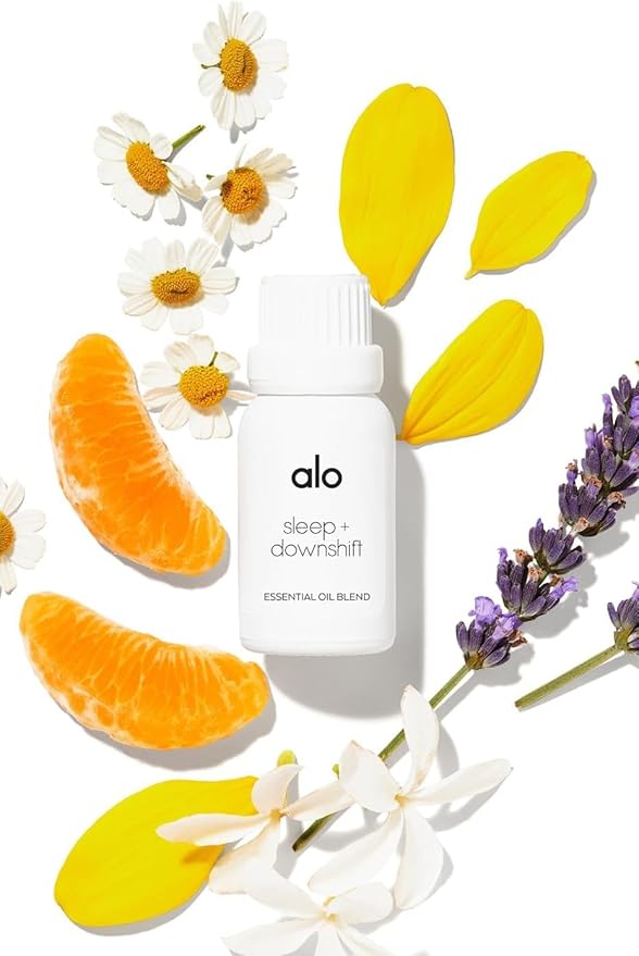 Alo Aura Diffuser + Sleep & Downshift Essential Oil - Curated Blend - Unwind and Settle The Mind - Therapeutic Grade