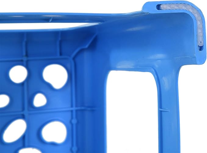 Mintra Light Duty Plastic Stools, 2-Pack Stackable, 12.5” Small Stool for Schools, Classrooms, Daycare, Bathroom, Kitchen, Portable, Lightweight, Anti-Slip, 150Lbs Capacity, Light Blue