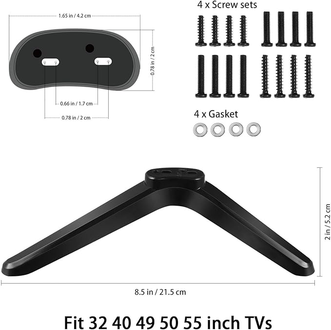 iplusmile Tv Mount Stand Mounting Brackets No Drilling Required Space-Saving Easy Install Tv Desk Stand for Bedroom