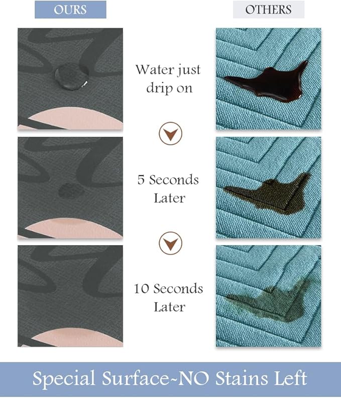 MontVoo-Bath Mat Rug Long Non Slip Super Absorbent Bathroom Runner Stain Resistant Quick Dry Thin Bathroom Mat Fit Under Door-17"x70",Pink
