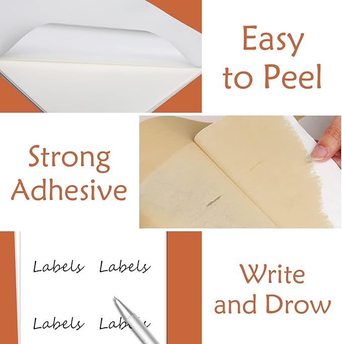 9527 Product Full Sheet Shipping Labels, 8-1/2" x 11" Blank White Sticker Paper, Self Adhesive Address Labels for Laser/Inkjet Printers, 1000 Labels