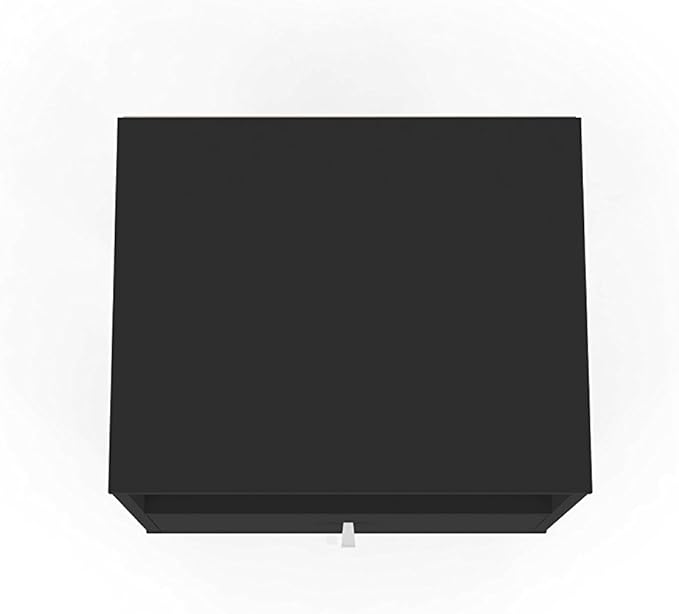 Manhattan Comfort Liberty Mid Century Modern Nightstand with Drawer and Cubby, Bedside Table for Bedroom and Living Room, Night Stand Accent Decor, Easy Assembly, Black