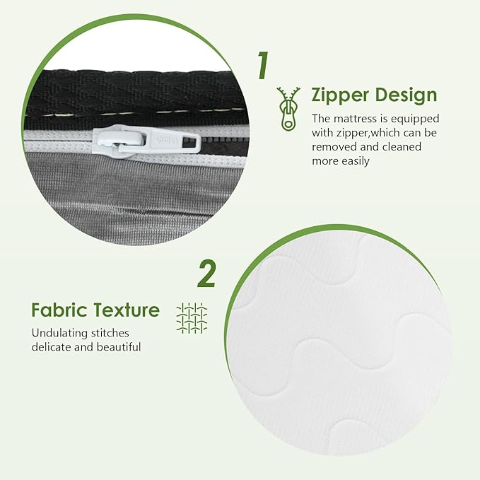 PayLessHere 10 Inch Innerspring Twin Mattress Medium Firm Hybrid Mattress with Removable Cover CertiPUR-US Certified Bed-in-a-Box Pressure Relief Foam Mattress,White