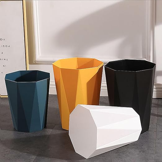 Small Trash Can 2.6 Gallon Bathroom Garbage Can Waste Basket Recycling Bin for Toilets Dorms Kitchens, Black