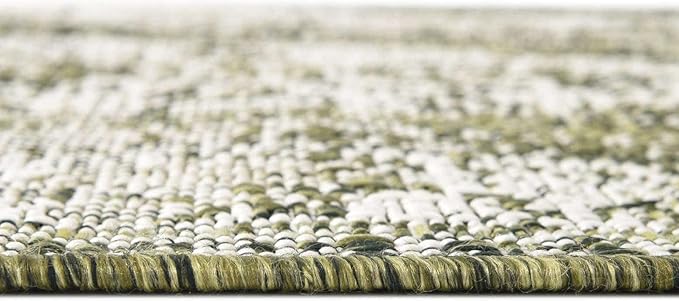 Unique Loom Outdoor Traditional Collection Area Rug - Valeria (9' x 12' 2" Rectangle, Green/ Light Green)