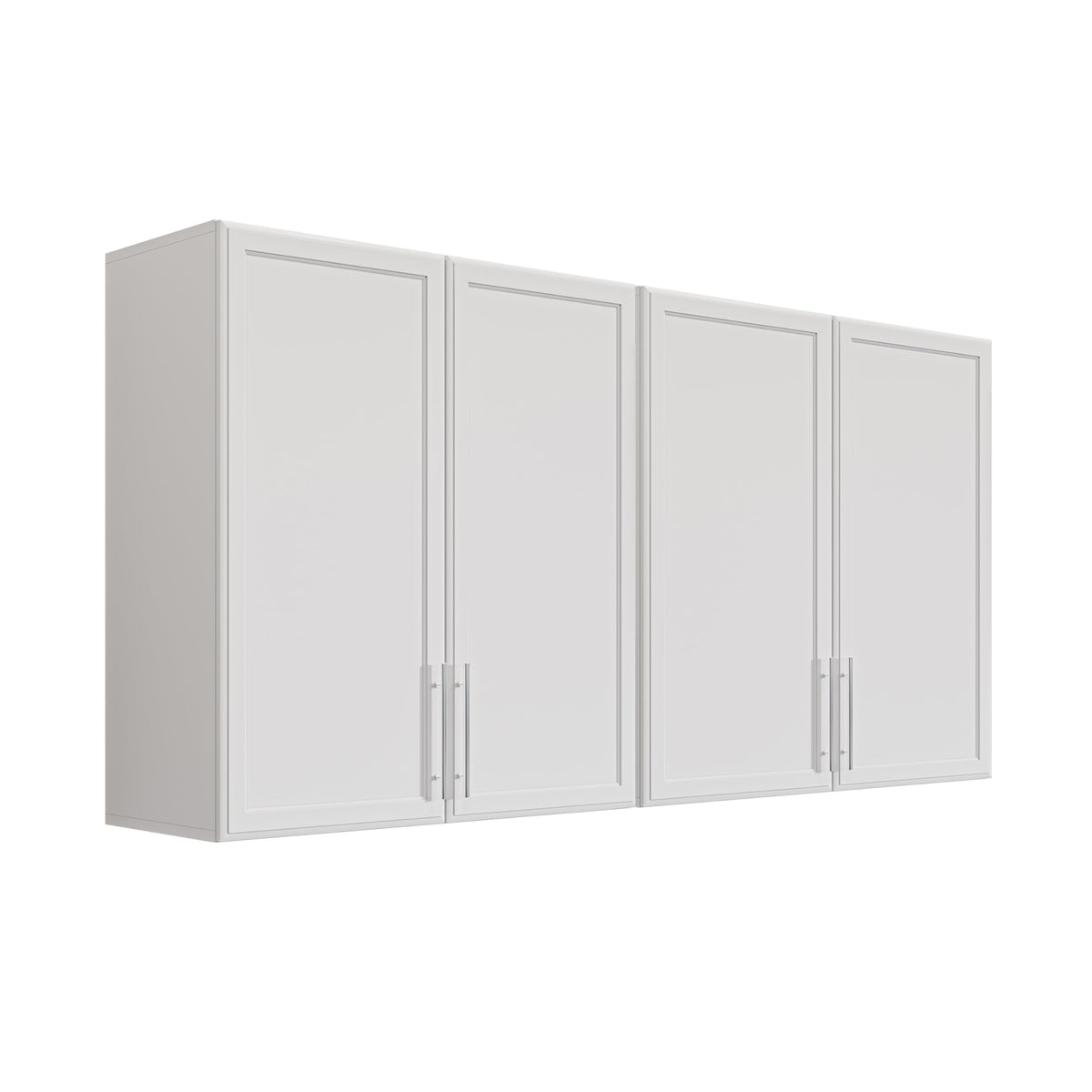 FIMELLO 60" Laundry Room Wall Cabinets with Adjustable Shelf, Large Wall Storage Cabinet, White Wall Cabinet with Doors, Upper Kitchen Cabinet, Cabinets for Laundry, Bathroom, Kitchen -White