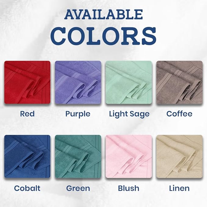 Casa Lino Bath Sheets Set Extra Large - 100% Cotton Extra Large Bath Towels - Highly Absorbent & Quick Dry Oversized Towels for Adults - 60" x 30" - Pack of 2 - (Red)