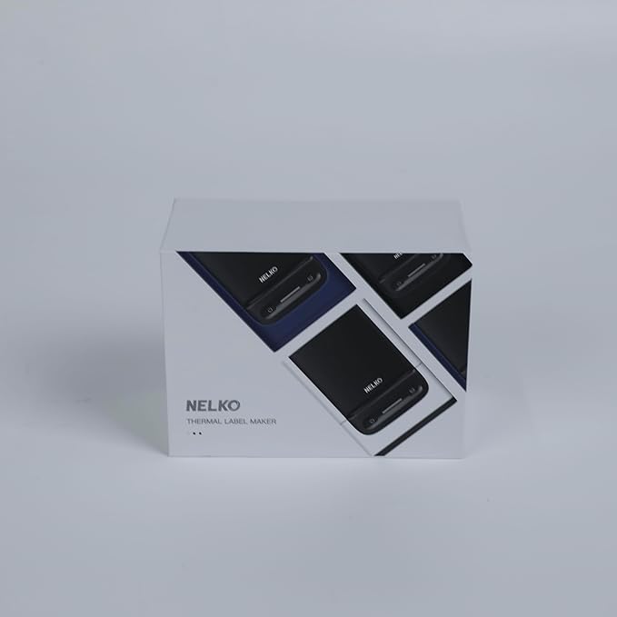 Nelko Label Maker Machine with Tape, PM220 Bluetooth Label Printer, 2 Inch Portable Thermal Printer for Small Business, Address, Logo, Clothing, Sticker Maker for Phones & PC, Blue