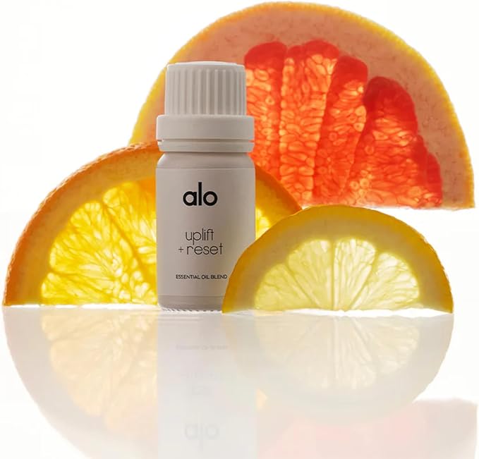 Alo Aura Diffuser + Uplift & Reset Essential Oil - Citrus - Purifies Energy and Promotes Deep, Healing Breaths - Therapeutic Grade