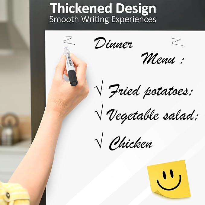 Dry Erase White Board Sticker for Wall (49 × 35)