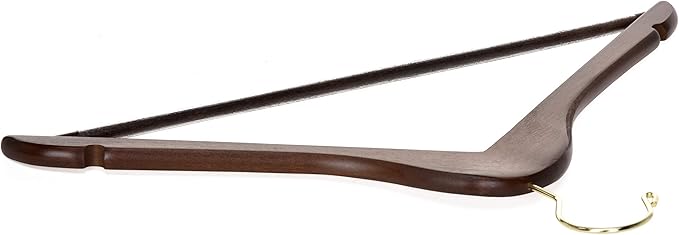 Quality Wooden Hangers - Slightly Curved Hanger 80 Pack Sets - Solid Wood Coat Hangers with Stylish Chrome Hooks - Heavy-Duty Clothes, Jacket, Shirt, Pants, Suit Hangers (Walnut - Gold Hook, 80)