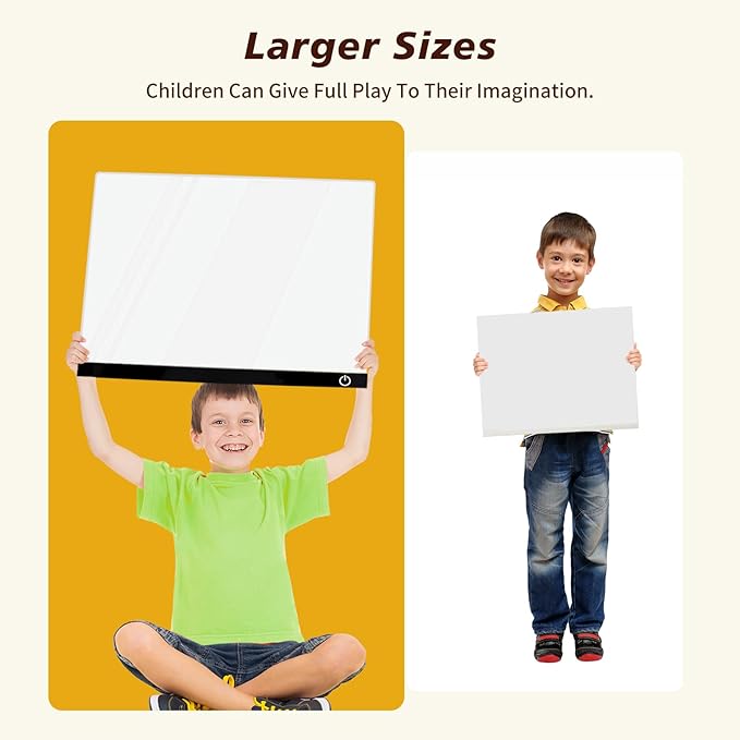 LED Note Board with Colors, 11.8"X7.9" 4 Modes &6 Colors Acrylic Dry Erase Board with Light, Include Adapter, Hanging Chain, Led Drawing Board for Kids with Stand, 7 Markers
