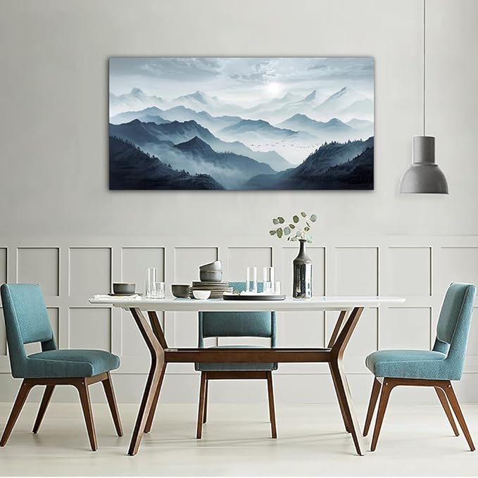 Lapremoly Canvas Wall Art For Living Room Large Wall Decorations For Office Bedroom Wall Decor Frame Pictures Artwork Home Decor Abstract Mountain Landscape Wall Painting Poster Hotel Decor 30"X60"