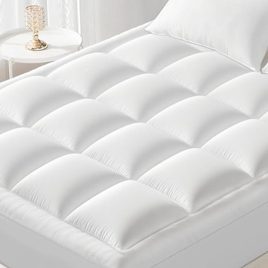 Cloud-Like Comfort with 7D Spiral Fiber: 600GMS 7D Spiral Fiber Filling Offers Luxurious Softness and Resilience. Our California King Mattress Topper Conforms Gently, Relieves Pressure, Maintains Boun