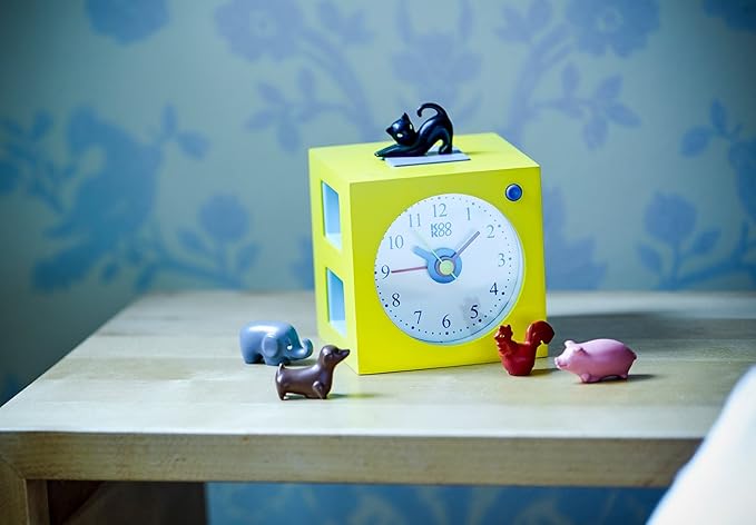 KOOKOO KidsAlarm Yellow, with 5 Different Farm Animals and Their Wake-up Calls (Natural Field Recordings)