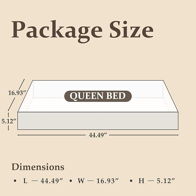 Queen Bed Frame with Headboard and Footboard, with Under Bed Storage, All-Metal Support System, No Box Spring Needed, Easy Assembly,Rustic Brown