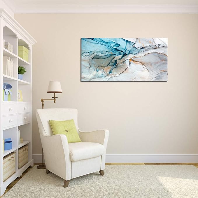 DZL Art A73862 Framed Wall Art Colorful Abstract Painting Background Canvas Wall Art Print Painting for Wall Decor Home Decor