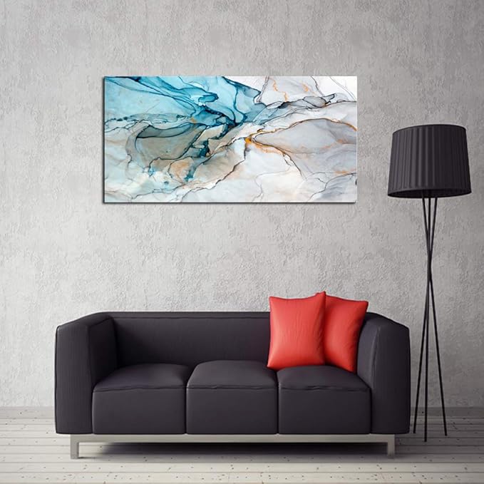 DZL Art A73862 Framed Wall Art Colorful Abstract Painting Background Canvas Wall Art Print Painting for Wall Decor Home Decor