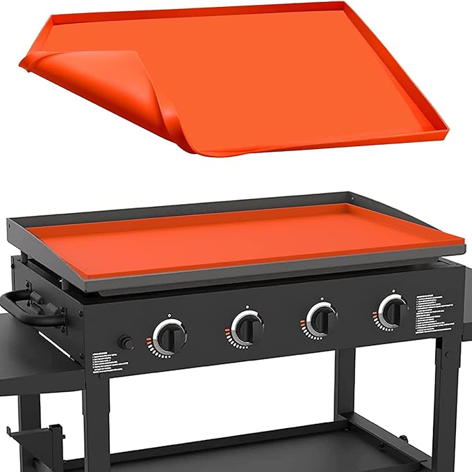 36'' Griddle Mat for Blackstone Griddle Cover, Silicone Grill Protective Cover Mat, Heavy Duty Reusable Food Grade Grill Cover Suitable for Outdoor Barbecue Griddle, BBQ Tools Accessories