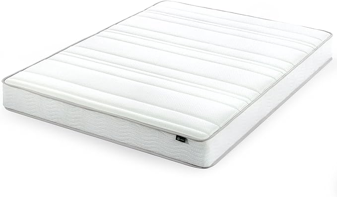 ZINUS 8 Inch Foam and Spring Mattress, Twin, CertiPUR-US Certified Foams, Mattress in A Box, White