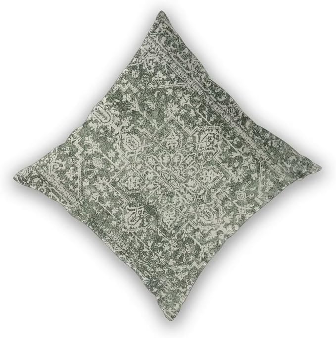 Sage Green Boho Pillow Covers 22 x 22 Inch Set of 2, Bohemian Carpet Pattern Decorative Throw Pillows Ethnic Vintage Farmhouse Pillow Cases Linen Gifts for Couch Sofa Outdoor Decor