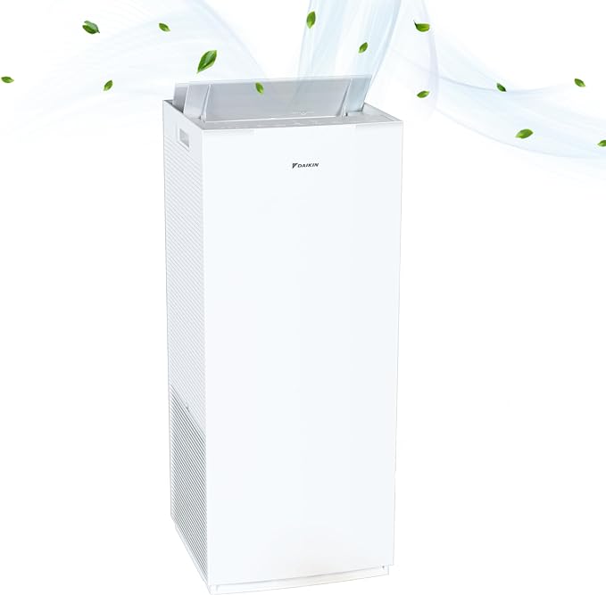 Daikin MCKB70YSAU Room Air Purifier for Home, HEPA, Activated Carbon, Pre-Filter and UVC LED Light, Zero Ozone Product, CARB Certified, 12.5 x 12.5 x 30 in