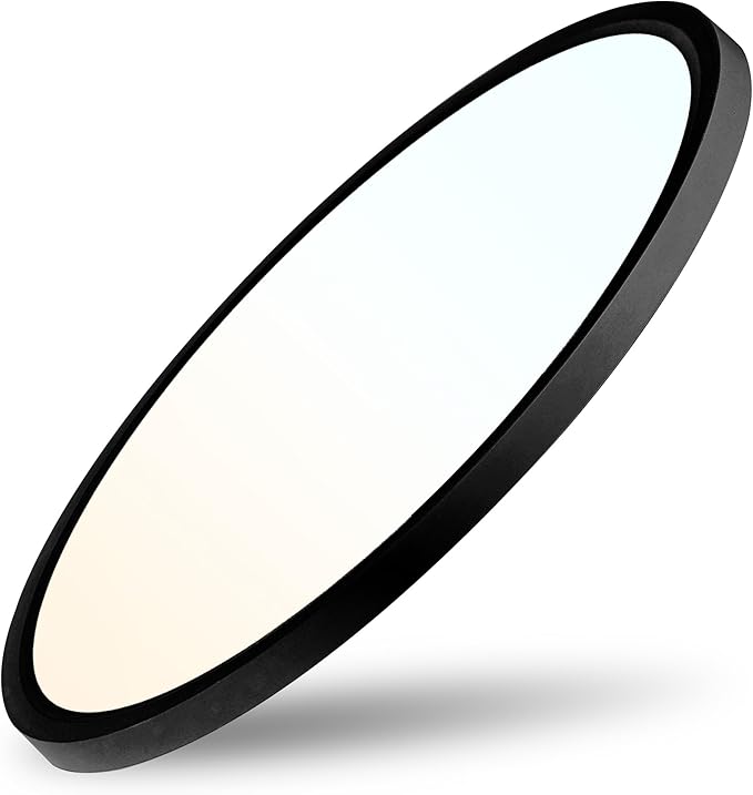 20 Inch 4200LM Large LED Flush Mount Ceiling Light Flixtures - 42W 3 Color Temp (3000K/4000K/6000K), Ultra-Thin Flat Dimmable Ceiling Fixtures for Living Room,Bedroom, Kitchen,Office,Black