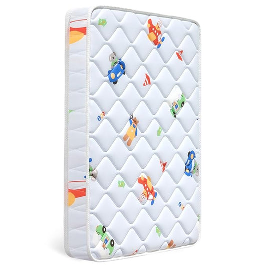 Premium Crib & Toddler Mattress, 100% Knitted Fabric, Premium Fleece Surface-Hypoallergenic, Soft Breathable, 5" Thick-Firm and Optimal Support, Non-Toxic Crib Mattress