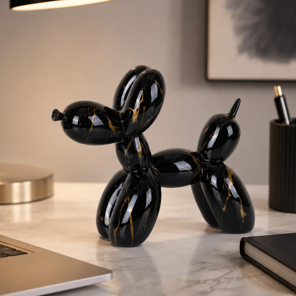 XIAOMAGG Creative Balloon Dog Sculpture Modern Home Decoration Trendy Animal Art Ornaments Collection Figurine Bedroom Living Room Office Desktop Resin Decors
