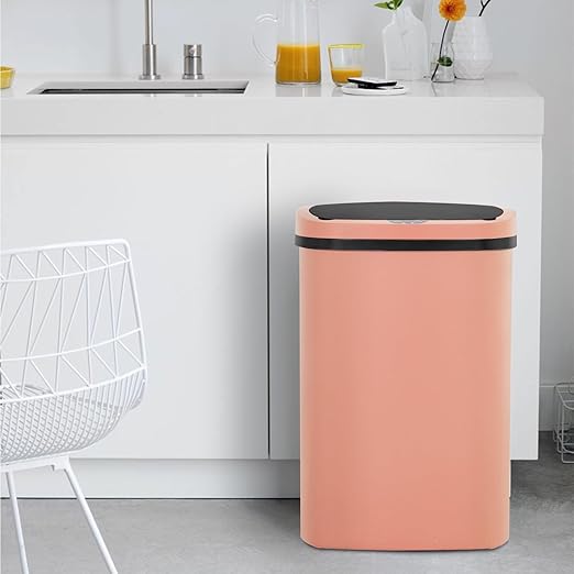 Kitchen Trash Can with Lid, 13 Gallon Automatic Garbage Can for Bathroom Bedroom Home Office 50 Liter Touch Free High-Capacity Brushed Waste Bin