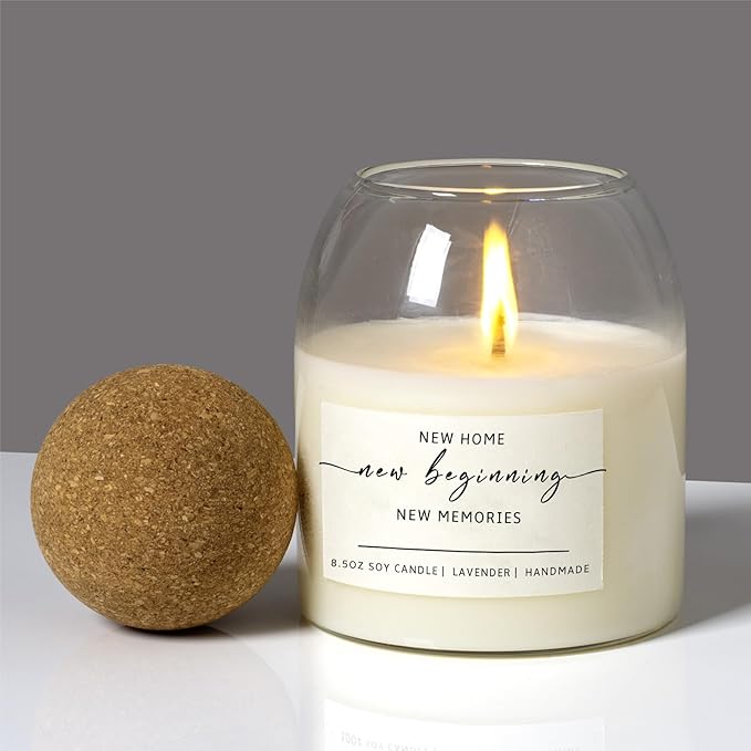 House Warming Gifts New Home，Housewarming Gifts, New Home Gift Ideas for Women Men Neighbor | Soy Wax, Long-Lasting 60-Hours, Lavender
