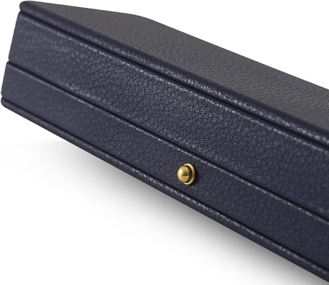 Ring Box Wedding Day, Leather Wedding Ring Box,Premium Engagement Ring Holder,Luxury Ring Display Case,Dark Blue Jewelry Box