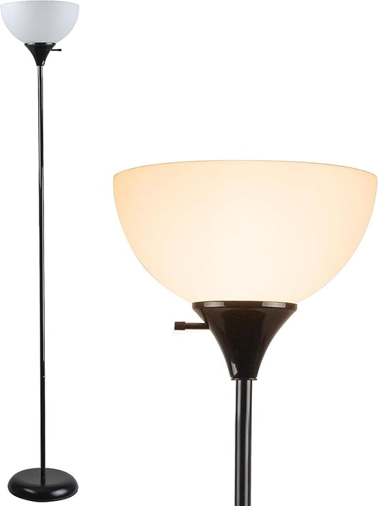 Newhouse Lighting 71-in. Charles Black Modern Standing Lamp NHFL-CH-BK, Floor Lamp for Living Room, Bedroom, and Other Home Decor, Ambient Lighting and Mood Lighting for Office Decor