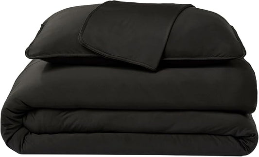 SHEEX Original Performance Cooling Duvet Cover Set, Lightweight King Duvet Cover with 2 King Pillow Shams, Black