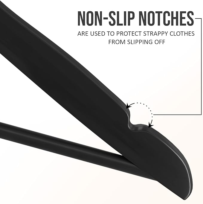 Utopia Home Premium Wooden Hangers 90 Pack - Durable & Slim Coat Hanger - Suit Hanger with 360-Degree Rotatable Hook - Wood Hangers with Shoulder Grooves (Black Color)