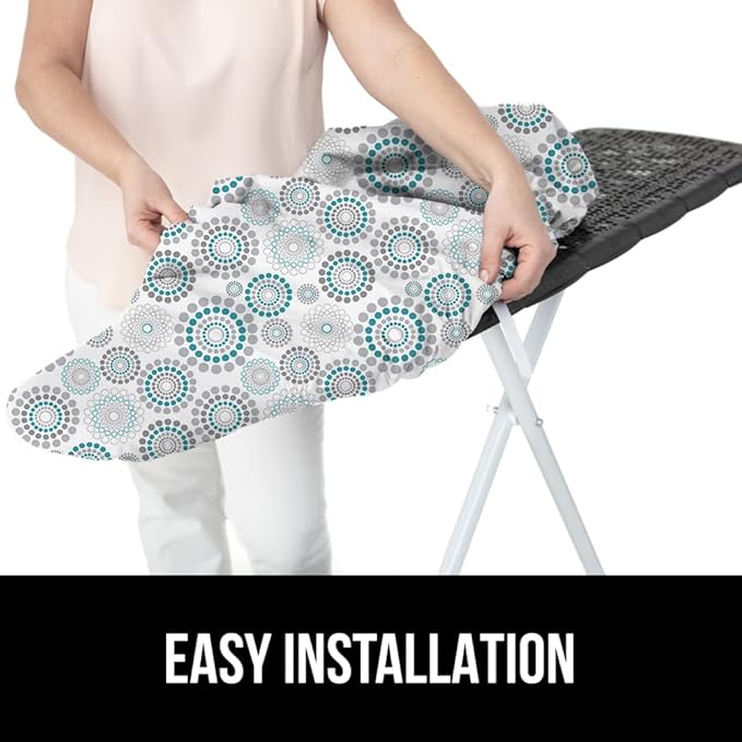 The Original GORILLA GRIP Ironing Board Cover and Pad, Silicone Coating, Thick Scorch Resistant Padding, Heavy Duty Iron Covers Standard Boards, Hook and Loop Fastener Strap, Spiral, 15x54