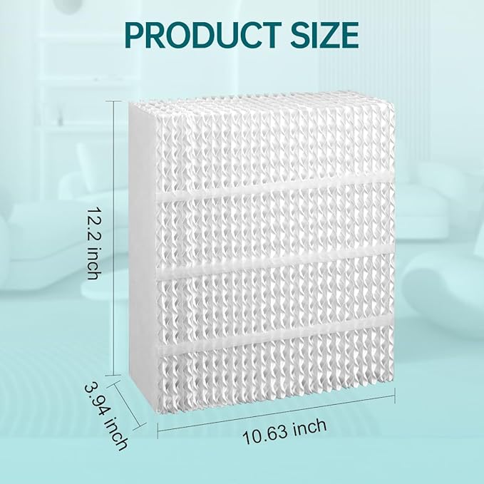 EP9800 1043 Evaporative Humidifier Wick Replacement for AIRCARE EP9700 EP9500 SS390DWHT 821000 826000 826800 Bemis Space Saver 800 Series Essick Air EP9R-Series 2 Pack