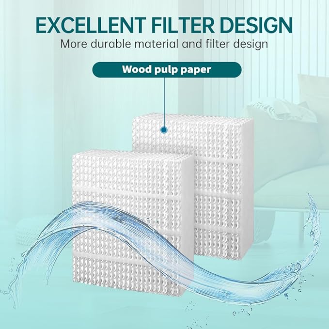 EP9800 1043 Evaporative Humidifier Wick Replacement for AIRCARE EP9700 EP9500 SS390DWHT 821000 826000 826800 Bemis Space Saver 800 Series Essick Air EP9R-Series 2 Pack