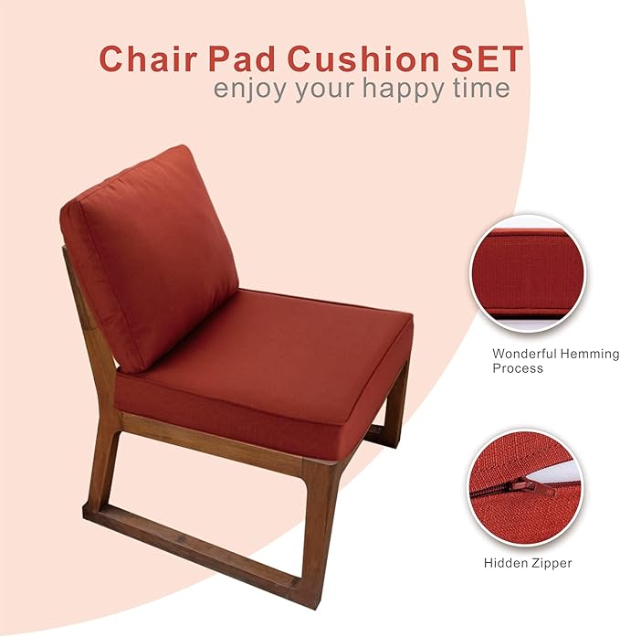 JMGBird Outdoor Chair Cushion Set, Deep Seat Patio Furniture Cushion 24"x24" Outdoor Cushions for Patio Furniture