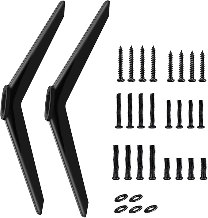 TV Legs for TCL TV Stand Legs for TCL 28 32 40 43 49 50 55 65 Inch Roku TV Legs Replacement Compatible with 28S405 32S305 40S325 43S425 43S431 50S431 50S435 55S425 TCL Roku TV Stand Legs with Screws