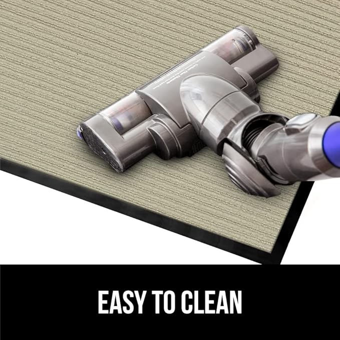 GORILLA GRIP Traffic Guard Door Mat, 2 Pack, Heavy Duty Waterproof Doormat, Commercial Office Space Welcome Mats, Stain and Fade Resistant, Low Profile, Strong Rubber Backing, 35x23, Beige