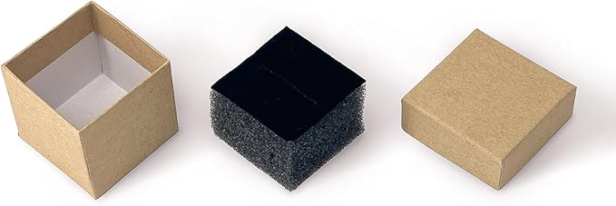 TheDisplayGuys - 12-Pack Cardboard Kraft Paper Jewelry Gift Boxes w. Velvet Padding - Necklace/Pendant - Kraft Brown - #53 (5.4" x 3.9" x 1.0")