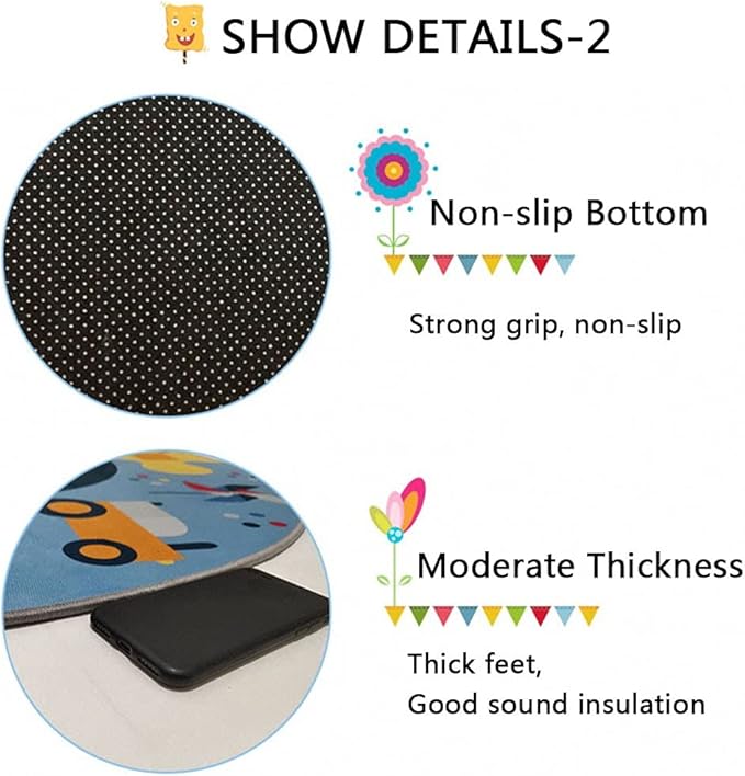 Kid Rug Carpet Playmat for Toy Cars and Train，Play Area Rug with Rubber Backing，Fun Throw Rug，Ideal Gift for Children Baby Bedroom Play Room(80×160cm/32×63in) Y2