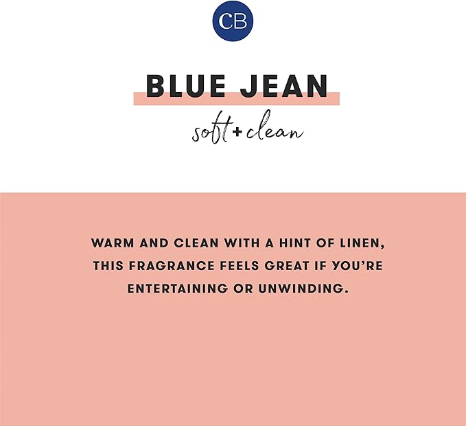 Capri Blue Blue Jean Scented Candles for Home - Mercury Iridescent Inverted Jar Candles - Housewarming Gifts for Women & Men - Long Burning Soy Wax Blend - Blue Jean (10 oz)